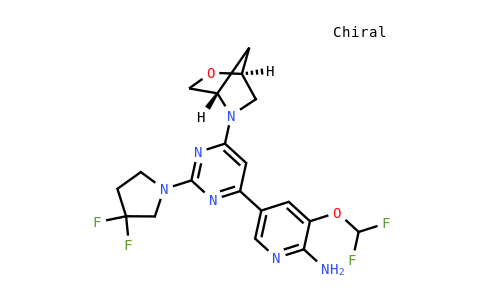 20432 - 2-Pyridinamine, 3-(difluoromethoxy)-5-[2-(3,3-difluoro-1-pyrrolidinyl)-6-(1S,4S)-2-oxa-5-azabicyclo[2.2.1]hept-5-yl-4-pyrimidinyl]- | CAS 1637394-01-4